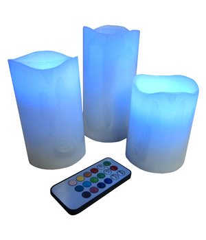 Set de 3 Bougies Cire LED + Zen Arome