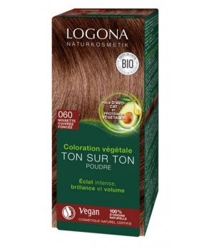 Soin colorant végétal poudre Noisette Cuivrée Logona