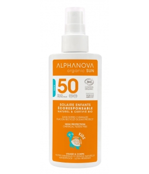 Spray solaire pour enfants très haute protection SPF 50 Kids Alphanova