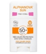 Soins visage bio Alphanova Stick solaire SPF50+ rose Hypoallergénique Peaux sensibles 12gr