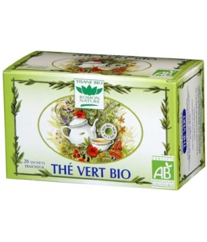 Tisane Thé vert bio 20 sachets Romon Nature