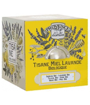 Tisane Be Cube Miel Lavande bio 24 sachets 36 gr boite Provence D Antan