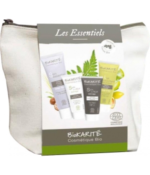 Trousse en coton Les essentiels 4 produits Biokarite