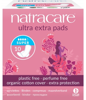 Natracare 10 Serviettes super ultra extra à ailettes