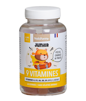 Nat et Form 9 Vitamines Junior+ 60 oursons