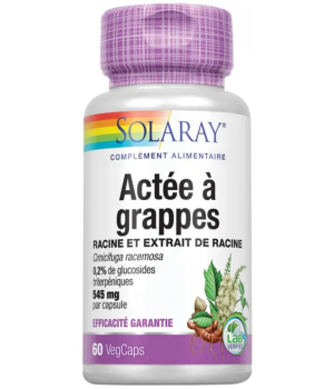 Solaray Kal Actée à grappes Cimicifuga Racemosa standardisé 545mg 60 capsules