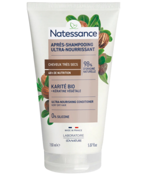 Natessance Après shampoing baume ultra nourrissant Karité et Kératine végétale 150ml
