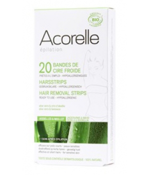 Acorelle Bande de cire froide Aisselles et Maillot 20 bandes