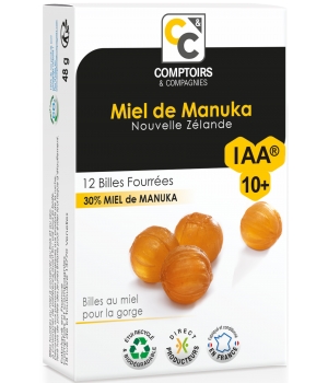 Comptoirs Et Compagnies Billes Fourrées 30% Miel de Manuka IAA10 54g