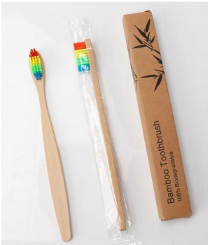 Le Monde du Bio Brosse à dents Adulte Arc en ciel x1