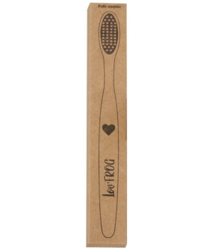 Lov'Frog Brosse à dents bambou charbon actif Adulte Coeur