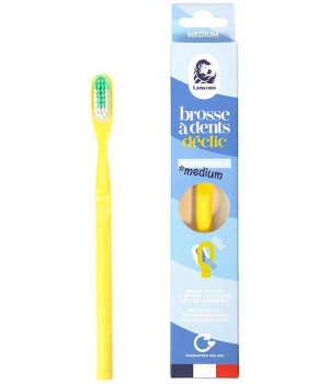 Lamazuna Brosse à dents écologique rechargeable Medium (coloris aléatoire)