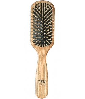 Tek Brosse rectangulaire en Frêne naturel picots courts