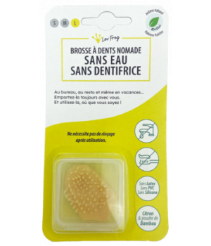 Lov'Frog Brosse à dents nomade bambou et menthol Taille L