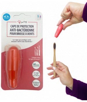 Lov'Frog Cape de protection brosse à dents anti bactérienne Rouge