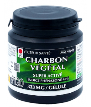Vecteur Sante Charbon végétal super activé 120 gélules