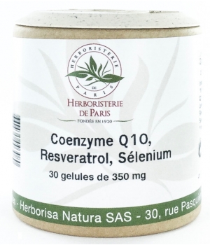 Herboristerie De Paris Coenzyme Q10 Fort Resveratrol Sélénium 30 Gélules
