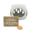 Idées Cadeaux Bio Le Monde du Bio Duo cadeau brûle parfum céramique blanc + 6 fondants délicatement parfumés