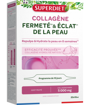Super Diet Collagène Fermeté et éclat de la peau 20 ampoules de 10ml