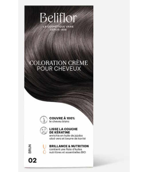 Beliflor Coloration Crème pour Cheveux 02 Brun