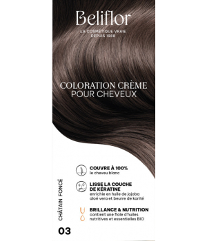 Beliflor Coloration Crème pour Cheveux 03 Châtain Foncé