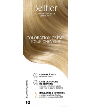Beliflor Coloration Crème pour Cheveux 10 Blond Platine