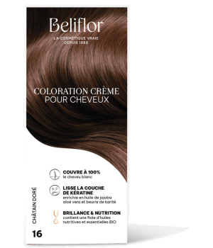 Beliflor Coloration Crème pour Cheveux 16 Châtain Doré