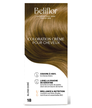Beliflor Coloration Crème pour Cheveux 18 Blond Doré