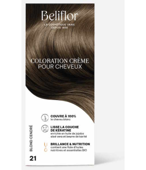 Beliflor Coloration Crème pour Cheveux 21 Blond Cendré