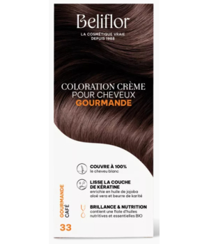 Beliflor Coloration Crème pour Cheveux 33 Couleur Gourmande Café
