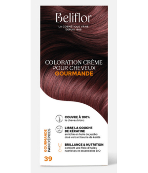 Beliflor Coloration Crème pour Cheveux 39 Couleur Gourmande Pain d'épices