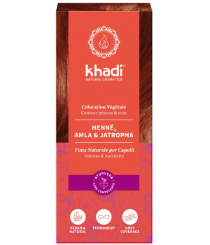 Khadi Coloration végétale Henné Amla et Jatropha 100g