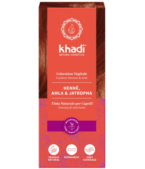 Khadi Coloration végétale Henné Amla et Jatropha cuivré 100g