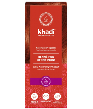 Khadi Coloration végétale Henné Pur 100g