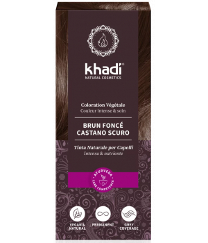 Khadi Coloration végétale Marron Foncé Brun 100g