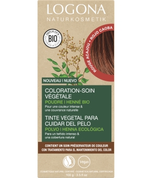 Logona Coloration soin végétale Rouge Acajou 100g