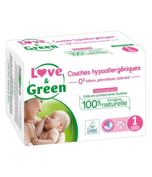 Love and Green Couches écologiques pour bébé sans chlore ni colorant