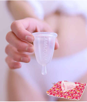 Lamazuna Cup féminine Taille 1 pochette en coton bio rose