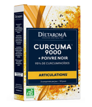 Dietaroma Curcuma 6000 et Poivre Noir Articulations 60 comprimés
