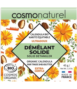 Cosmo Naturel Démêlant solide ultradoux Calendula et Karité 45g