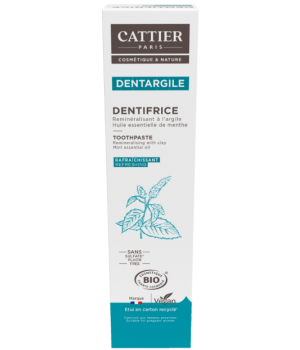 Cattier Dentifrice Dentargile reminéralisant à la Menthe rafraîchissant 75ml