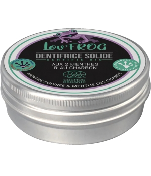 Lov'Frog Dentifrice solide blancheur aux 2 menthes et au charbon 50g