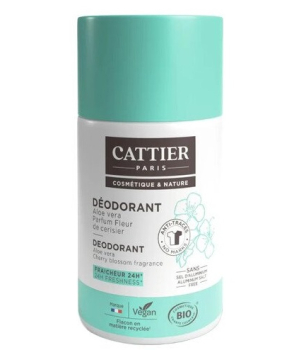 Cattier Déodorant roll on 24h aloe vera fleur de cerisier 50ml