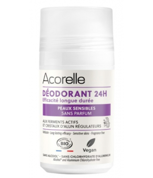 Acorelle Déodorant roll On 24h peaux sensibles sans parfum 50ml