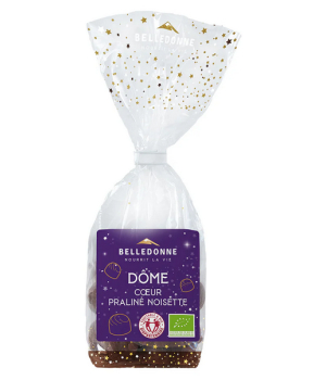 Belledonne Chocolatier Dôme Coeur praliné noisette 120g