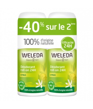 Weleda Duo Déodorant roll on 24h Citrus 2x50ml