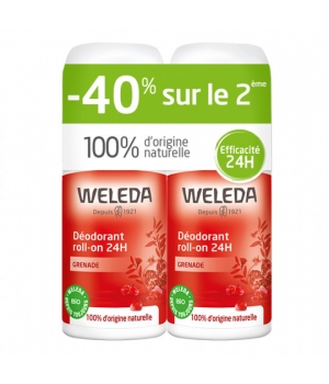 Weleda Duo Déodorant roll on 24h Grenade 2x50ml