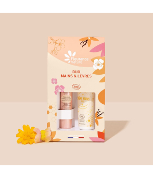 Fleurance Nature Duo stick lèvres et crème mains Miel