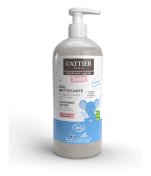 Cattier Eau nettoyante visage et corps sans rinçage bébé 500ml