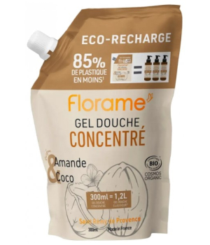 Florame Eco recharge Gel douche aux HE parfum Amande 700ml